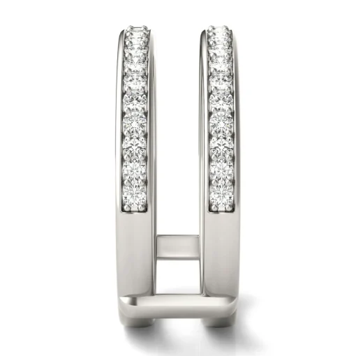 Lab Created Moissanite Insert In 14K White Gold