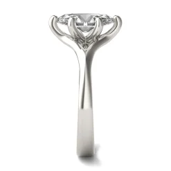 Lab Created Moissanite Marquise-Shaped Solitaire Engagement Ring In 14K White Gold