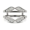 Lab Created Moissanite Ring Insert In 14K White Gold