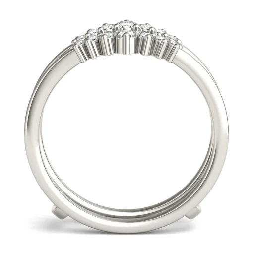 Lab Created Moissanite Ring Enhancer In 14K White Gold