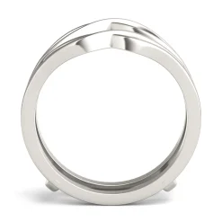 Lab Created Moissanite Ring Insert In 14K White Gold