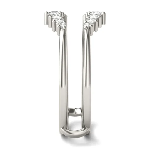 Lab Created Moissanite Ring Enhancer In 14K White Gold