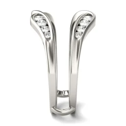 Lab Created Moissanite Ring Insert In 14K White Gold