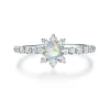 Lab Created Opal & White Sapphire Stack Ring In Sterling Silver