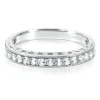 Lab Created White Sapphire Stack Ring In Sterling Silver