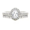 Lab Created White Sapphire Ring Set In Sterling Silver