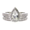Lab Created White Sapphire Ring Set In Sterling Silver