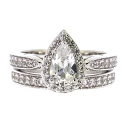Lab Created White Sapphire Ring Set In Sterling Silver