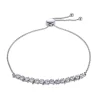 Lab Created White Sapphire Bolo Bracelet In Sterling Silver