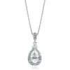 Lab Created White Sapphire Pendant In Sterling Silver