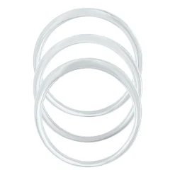 Lab Created White Sapphire Three-Piece Stack Ring Set In Sterling Silver
