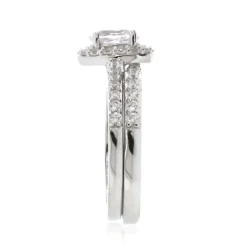Lab Created White Sapphire Ring Set In Sterling Silver
