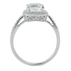 Lab Created White Sapphire Ring In Sterling Silver