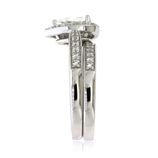 Lab Created White Sapphire Ring Set In Sterling Silver