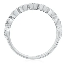 Lab Created White Sapphire Twist Stack Ring In Sterling Silver