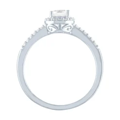 Lab Created White Sapphire Ring In Sterling Silver