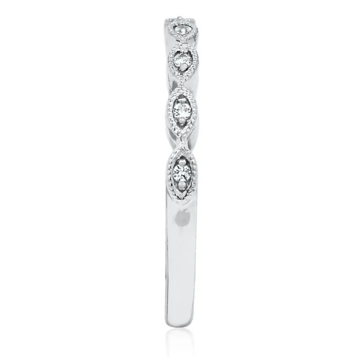Lab Created White Sapphire Twist Stack Ring In Sterling Silver