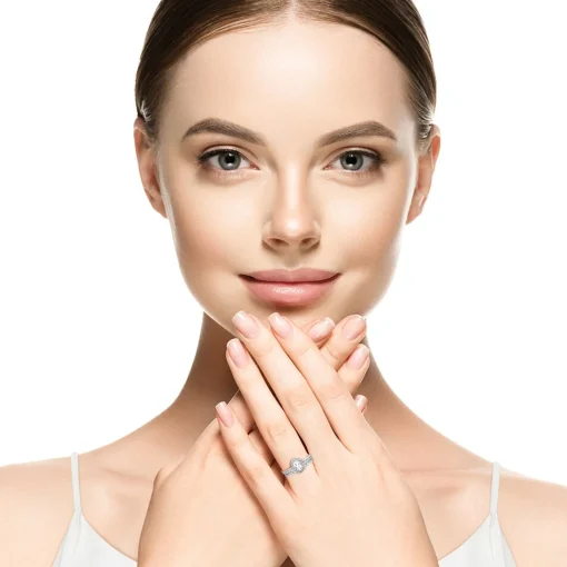 Lab Created White Sapphire Ring Set In Sterling Silver