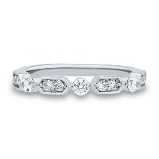 Lab Grown Diamond Band In 14K White Gold (3/8 Ct. Tw.)