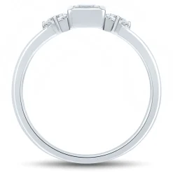 Lab Grown Diamond Bezel Set Ring In 14K White Gold (1/2 Ct. Tw.)