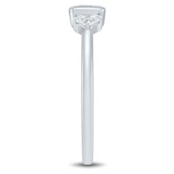 Lab Grown Diamond Bezel Set Ring In 14K White Gold (1/2 Ct. Tw.)