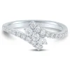 Lab Grown Diamond Bypass Ring In 14K White Gold (1/2 Ct. Tw.)