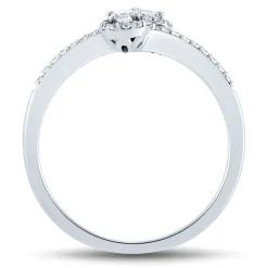 Lab Grown Diamond Bypass Ring In 14K White Gold (1/3 Ct. Tw.)