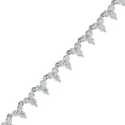 Lab Grown Diamond Cluster Necklace In 14K White Gold (3 Ct. Tw.)