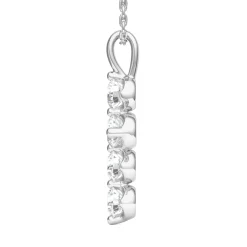 Lab Grown Diamond Cross Pendant In 14K White Gold (1 Ct. Tw.)