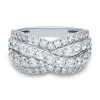 Lab Grown Diamond Crossover Ring In 14K White Gold (2 Ct. Tw.)