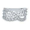 Lab Grown Diamond Crossover Ring In 14K White Gold (1 1/2 Ct. Tw.)