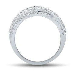 Lab Grown Diamond Crossover Ring In 14K White Gold (2 Ct. Tw.)