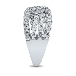 Lab Grown Diamond Crossover Ring In 14K White Gold (1 1/2 Ct. Tw.)