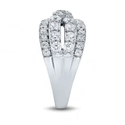 Lab Grown Diamond Crossover Ring In 14K White Gold (2 Ct. Tw.)