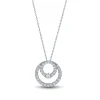 Lab Grown Diamond Double Circle Pendant In 14K White Gold (1/2 Ct. Tw.)