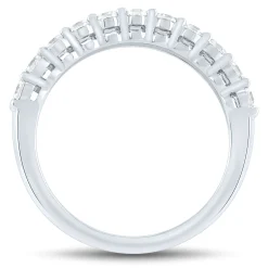 Lab Grown Diamond Double Row Milgrain Band In 14K White Gold (1/2 Ct. Tw.)