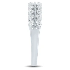 Lab Grown Diamond Double Row Milgrain Band In 14K White Gold (1/2 Ct. Tw.)