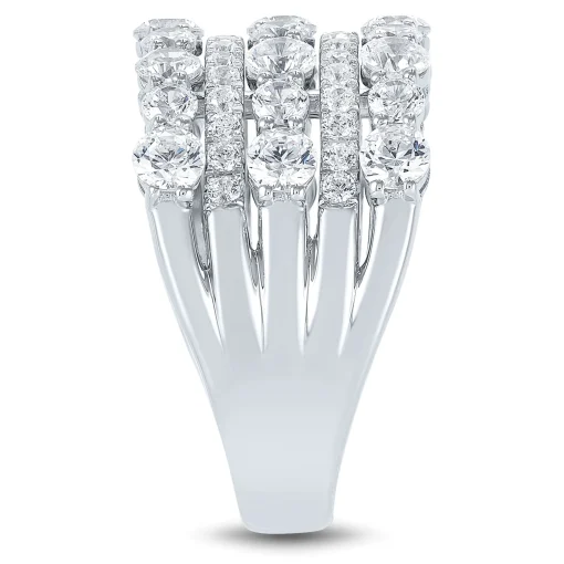 Lab Grown Diamond Five-Row Band In 14K White Gold (2 1/2 Ct. Tw.)