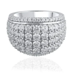 Lab Grown Diamond Four-Row Band In 14K White Gold (3 Ct. Tw.)