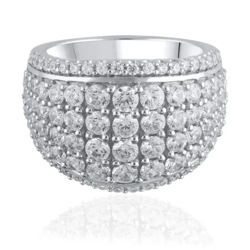 Lab Grown Diamond Four-Row Band In 14K White Gold (3 Ct. Tw.)