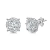 Lab Grown Diamond Halo Stud Earrings In 14K Gold (3 Ct. Tw.)