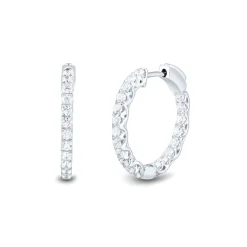 Lab Grown Diamond Hoop Earrings In