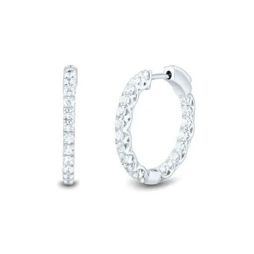 Lab Grown Diamond Hoop Earrings In