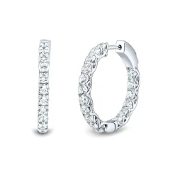 Lab Grown Diamond Hoop Earrings In