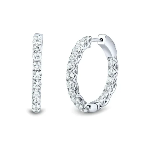 Lab Grown Diamond Hoop Earrings In