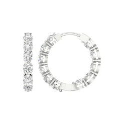Lab Grown Diamond Inside-Out Hoop Earrings In (2 Ct. Tw.)