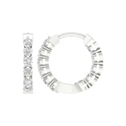 Lab Grown Diamond Inside-Out Hoop Earrings In (1/2 Ct. Tw.)