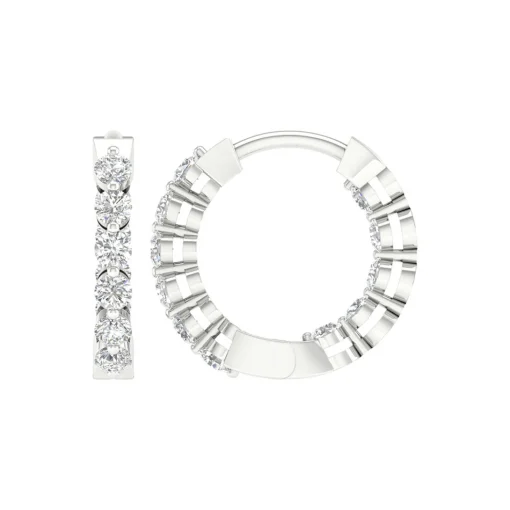 Lab Grown Diamond Inside-Out Hoop Earrings In (1/2 Ct. Tw.)