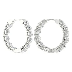Lab Grown Diamond Inside-Out Hoop Earrings In (2 Ct. Tw.)