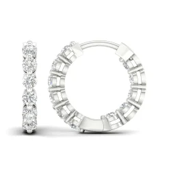 Lab Grown Diamond Inside-Out Hoop Earrings In (1 Ct. Tw.)